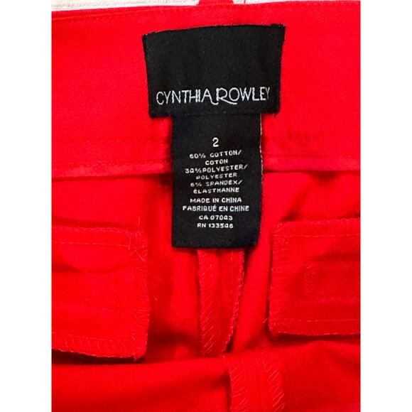 Cynthia Rowley Size 2 Pants Red - Picture 3 of 3
